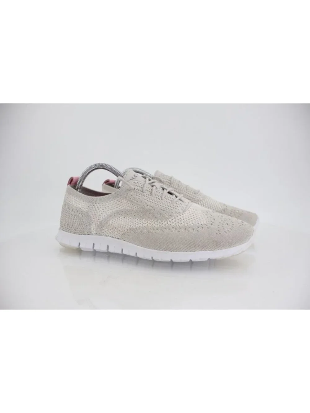 Cole Haan Womens Original Grand Shoes Size 10.5 Gray Stitchlite Knit Wingtip
